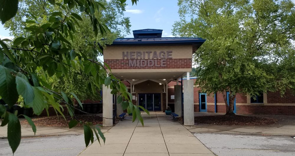 front of heritage middle school
